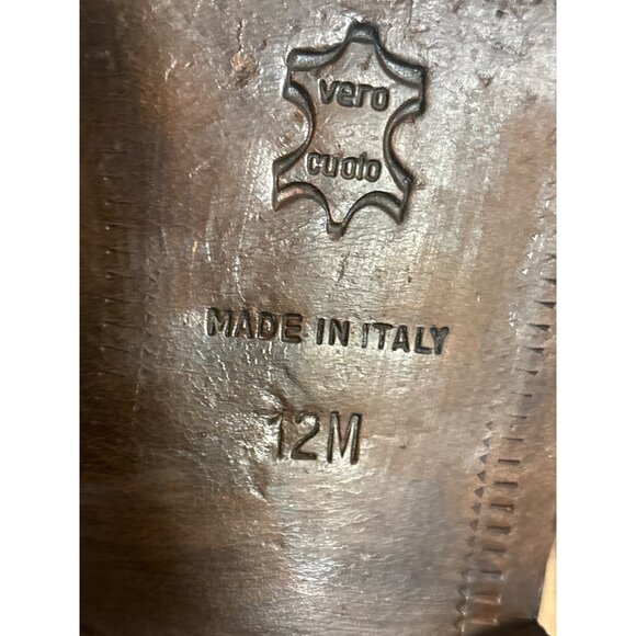 MensBistonian Florentine Leather Tassel Loafers 12M Brown Made In Italy - Picture 6 of 11